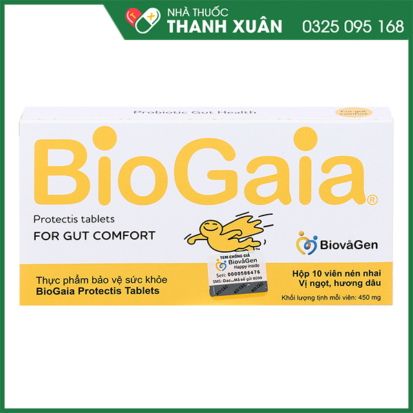 Men vi sinh Biogaia Protectis Tablets bổ sung lợi khuẩn